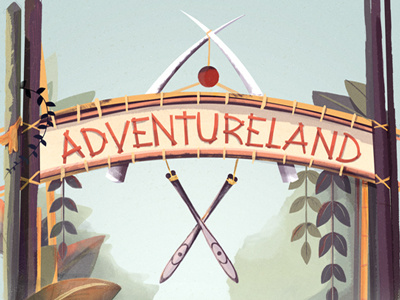Adventureland adventureland design disneyland fun time illustration walt disney
