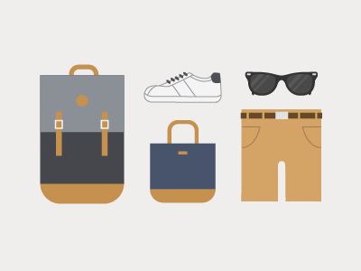 Hipster Elements bags chinos herschel hipster huffer illustration khaki pants ray ban sneakers sunglasses wayfarer