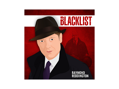 Raymond Reddington (The Blacklist) actor artwork character illustration illustrator nbc series portait theblacklist tvseries vector