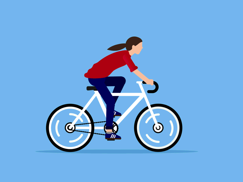 A Bicycle Ride :) 2d bicycle character cycle design illustration ride