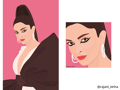 Deepika Padukone 2d actress artwork bollywood design hollywood illustration indian movie portait star