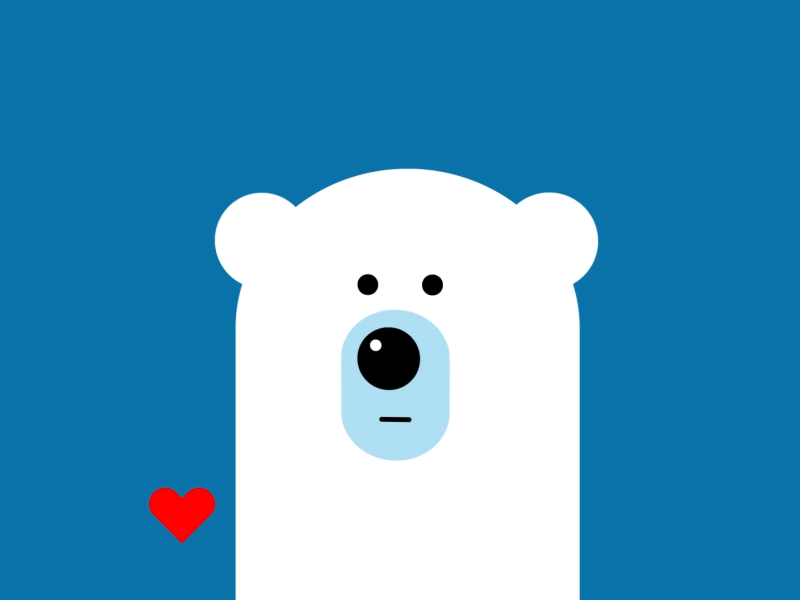 Polar Bear 2d animation gif illustration motion graphics