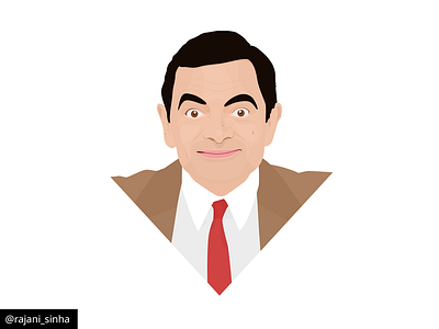 Mr Bean character illustration illustrator portait