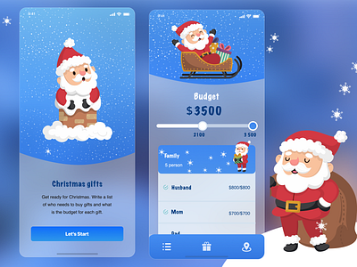 Glassmorphism - Christmas concept - choose gift