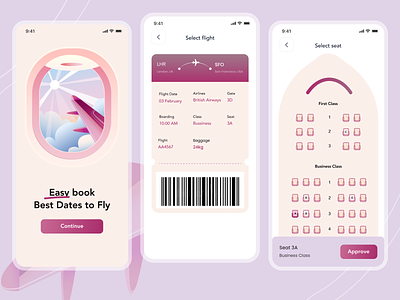 Flights App | Trips App | Tickets App figma flight illustration iosapp minimalism mobile app design mobile ui planner ticket travel trip ui uikit uiuxdesign