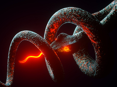 Snake 3d abstract c4d design digital art illustration