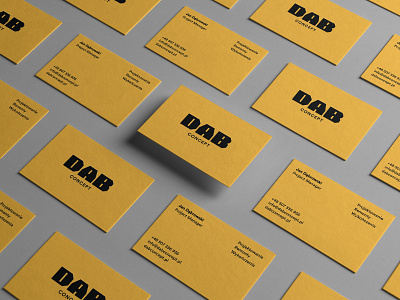 DAB Concept branddesign branding businesscard card corporate design designer elegant flatdesign graphicdesign logotype mockup motion graphics paper print typography ui vector visialidentity