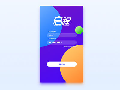 A landing page login