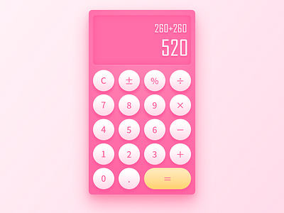 Pink calculator