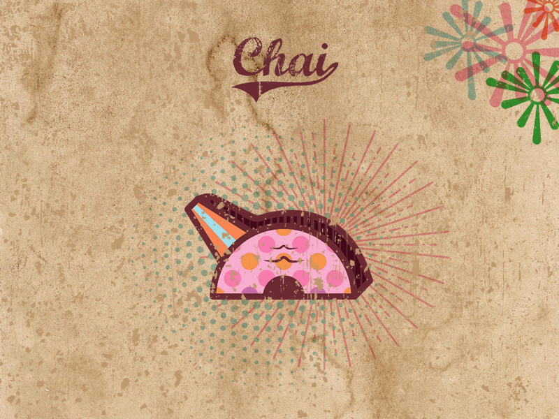 Chai [Tea] for fun gif label design packaging illustration short animation vector art vector illustration