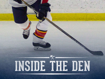 Inside the Den logo photography podcast sports typography