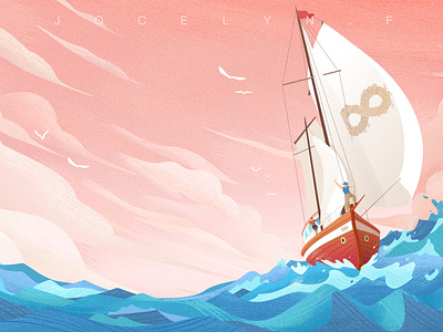 Set sail illustration