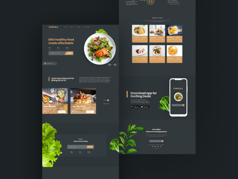 Restaurant Landing Page by Uchechukwu Onyeka on Dribbble