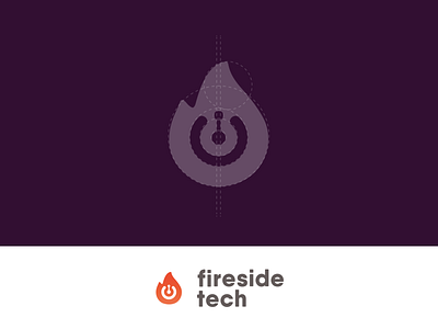 Fireside Logo brand design studio fire fire logo fireside logo orange tech tech logo website company