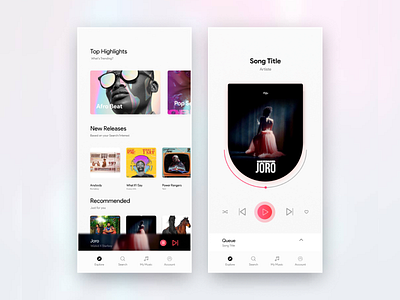 Music Player app app concept music play sound
