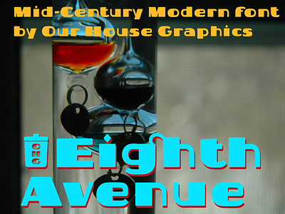 8th Avenue artdeco branding design fonts graphic design mcm retro typedesign