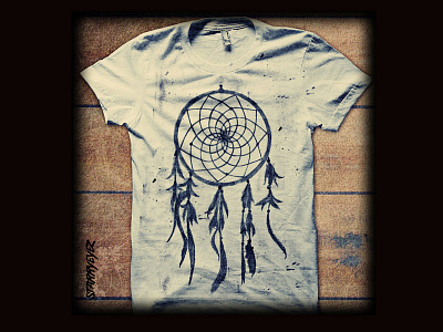 Dreamcatcher-Hand-Drawn beretta clothing client dreamcatcher hand drawn tshirt artwork