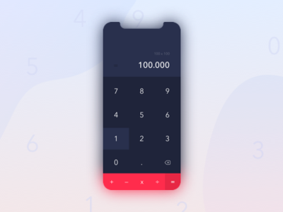 IPhone X Calculator app calculator concept dayliui ui ux