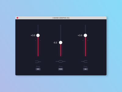 Cuadrante reembolso pelo 3-Band Equalizer by Tobias Goger on Dribbble