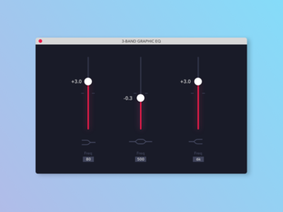 3-Band Equalizer audio clean dayliui equalizer interface plugin settings