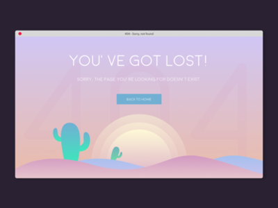 404 – page not found 2d 404 page dayliui flat design gradient illustration sketch app ui