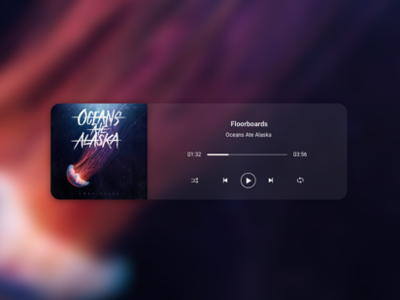 Music Player clean clear dayliui jelly fish musicplayer ui