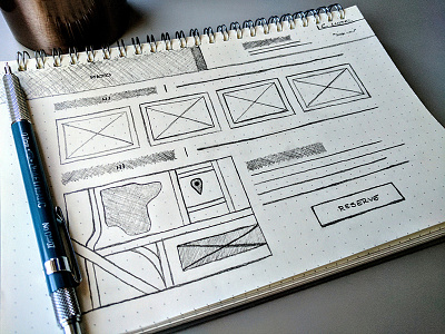 Wireframe: Hotel Promo Page event hotel map website wireframe