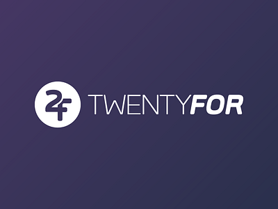 TwentyFor Wordmark branding design icon logo purple wordmark