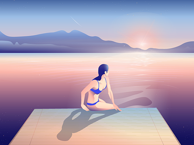 Morning Mindfulness clean color editorial design graphic design illustration illustrator onepage poster ui ux vector web