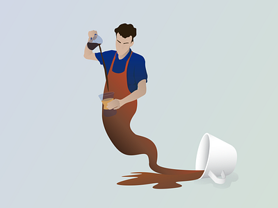 Baristaaa barista clean coffee color editorial design flat design illustration illustrator onepage ui ux vector