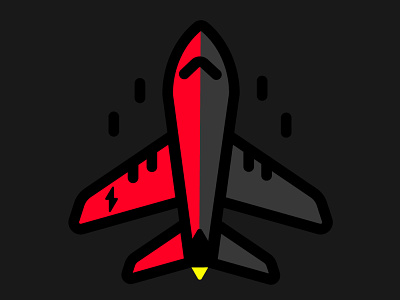 Fire Sky illustration logo plane ui