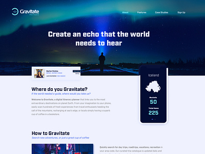 Gravitate Product Page gravitate product productpage webdesign