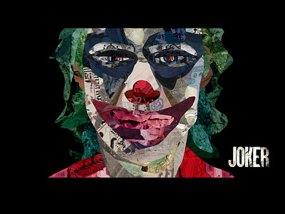 Joker art design collection collage collageart cutandpaste edikuo faceart graphicdesign joker jokerart jokermovie thejpker