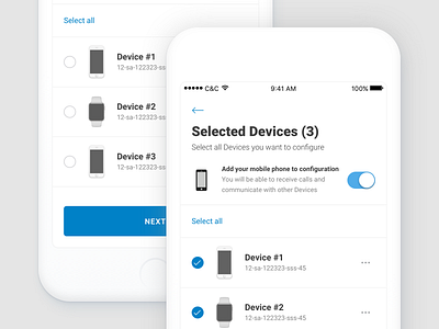 Managing devices iphone app list mobile app ux