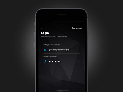 Device management app - Login Screen