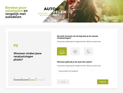 Autodelen calculator car expenses sharing ui ux