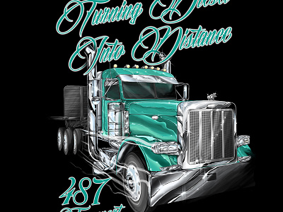 dribbble truck digital painting life on wheels merch merch design t shirt design