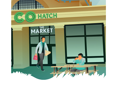 cohatch illustration app branding cartoon character co hatch design flash screen flat flat illustration illustration market illustration ui ux vector vectorart web