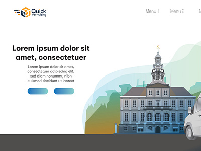 Town Hall in Maastricht Landing Page app character design flat illustration landing page ui landingpage netherlands ui ux vectorart web website design