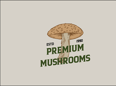Mushroom Logo branding elements graphic design illustration logo mushrooms pattern retro vintage
