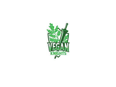 vegan knights branding cartoon design illustration logo vector vectorart vegan veganism vegetarian