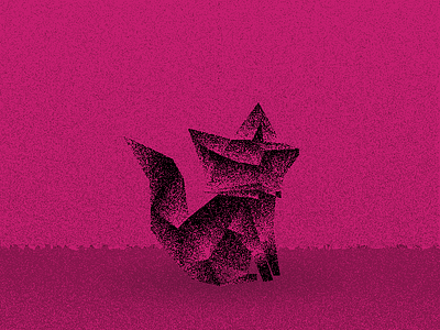 Purple Fox animal design drawing fox geometrical illustration illustrator poly purple
