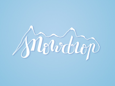 Snowdrop - Ski mountain daily logo challenge dailylogo dailylogochallenge dailylogochallengeday8 day8 lettering logo mountain ski