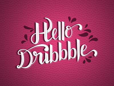 Hello Dribbble debut hello lettering