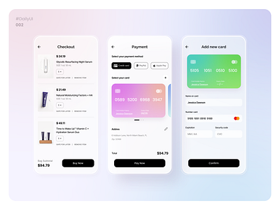Daily UI 002 - Credit Card Checkout credit card checkout creditcard daily 100 challenge dailydesign dailydesignchallenge dailyui dailyuichallenge day2 design figma figmadesign mobile design mobile ui mockup ui uiapp uidesign