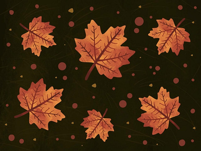 Autumn vibes autumn illustration leaves nature procreate