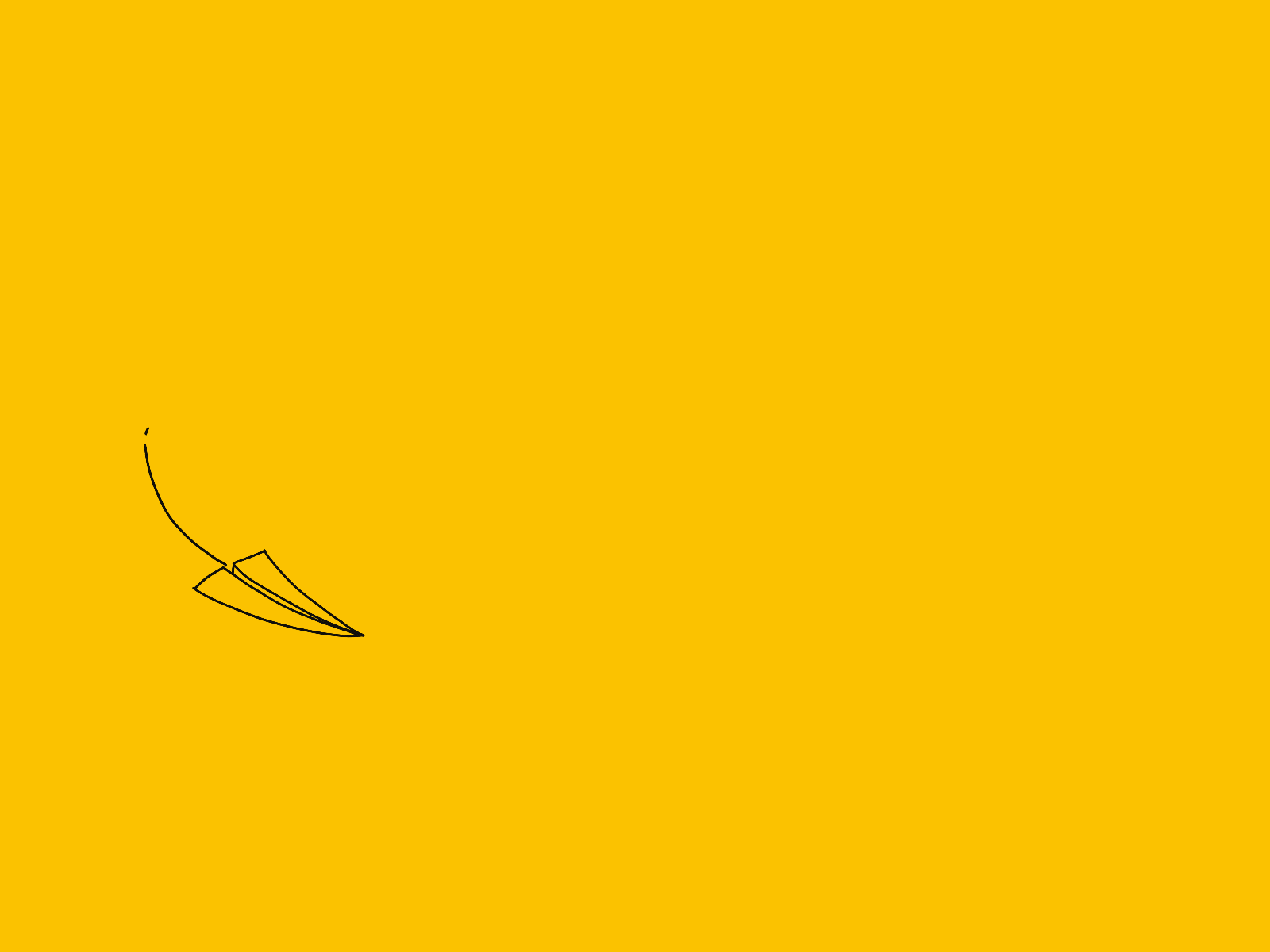 Paper Airplane airplain animation black design dribble fly frame by frame free illustration line motion design new outline paper procreate shot yellow