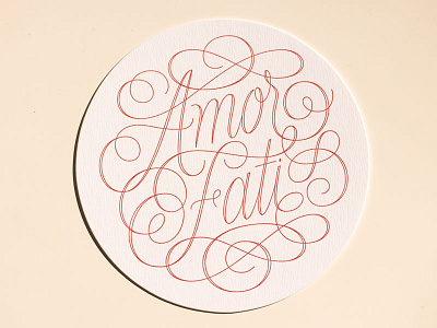 Amor Fati Postcards amor fati lettering letterpress ornaments postcard