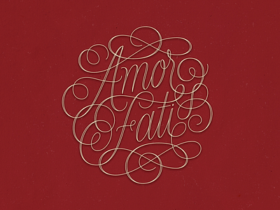 Amor Fati amor fati lettering ornaments