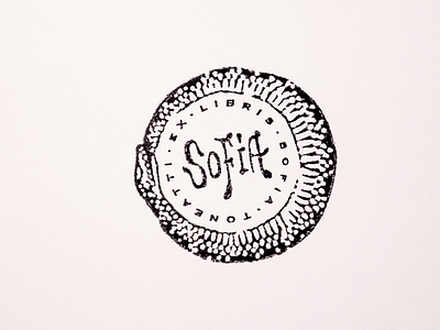 Sofía Ex Libris ex libris linocut linoleum ouroboros printmaking snake stamp